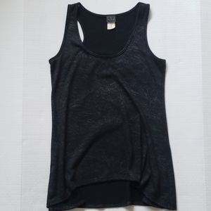 THX Shimmery Silver, Black Dress Tank Top